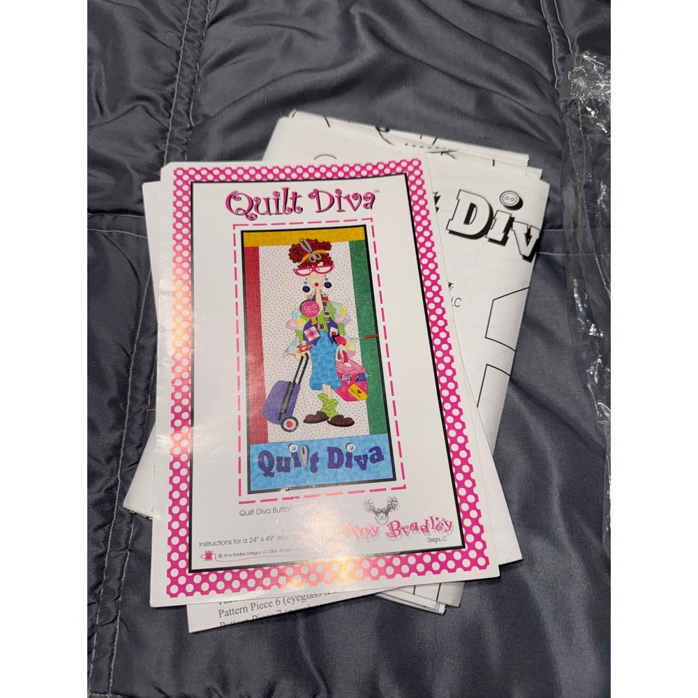 Amy Bradley Designs Quilt Diva Wall Hanging Applique Pattern 24x49 Wall Art